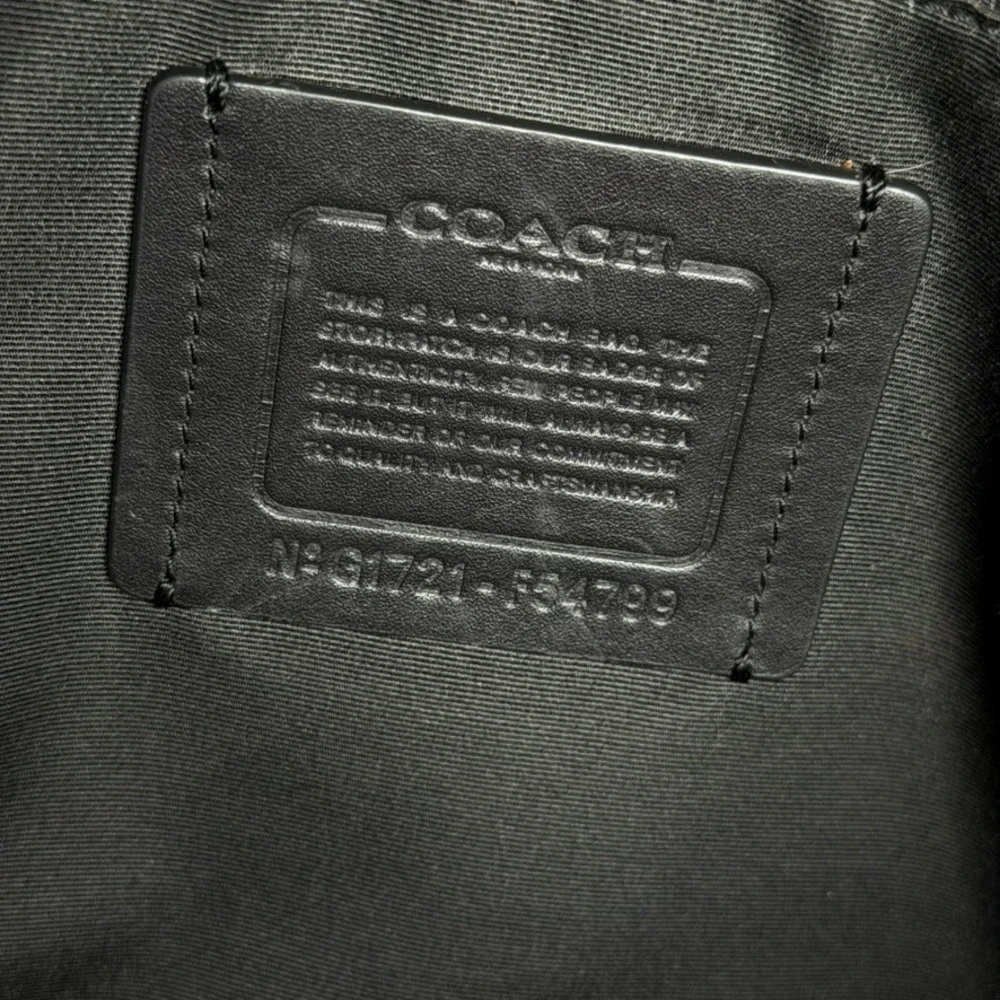 Coach Signature Business Tote Charcoal Black Monogram Crossbody Bag F54799